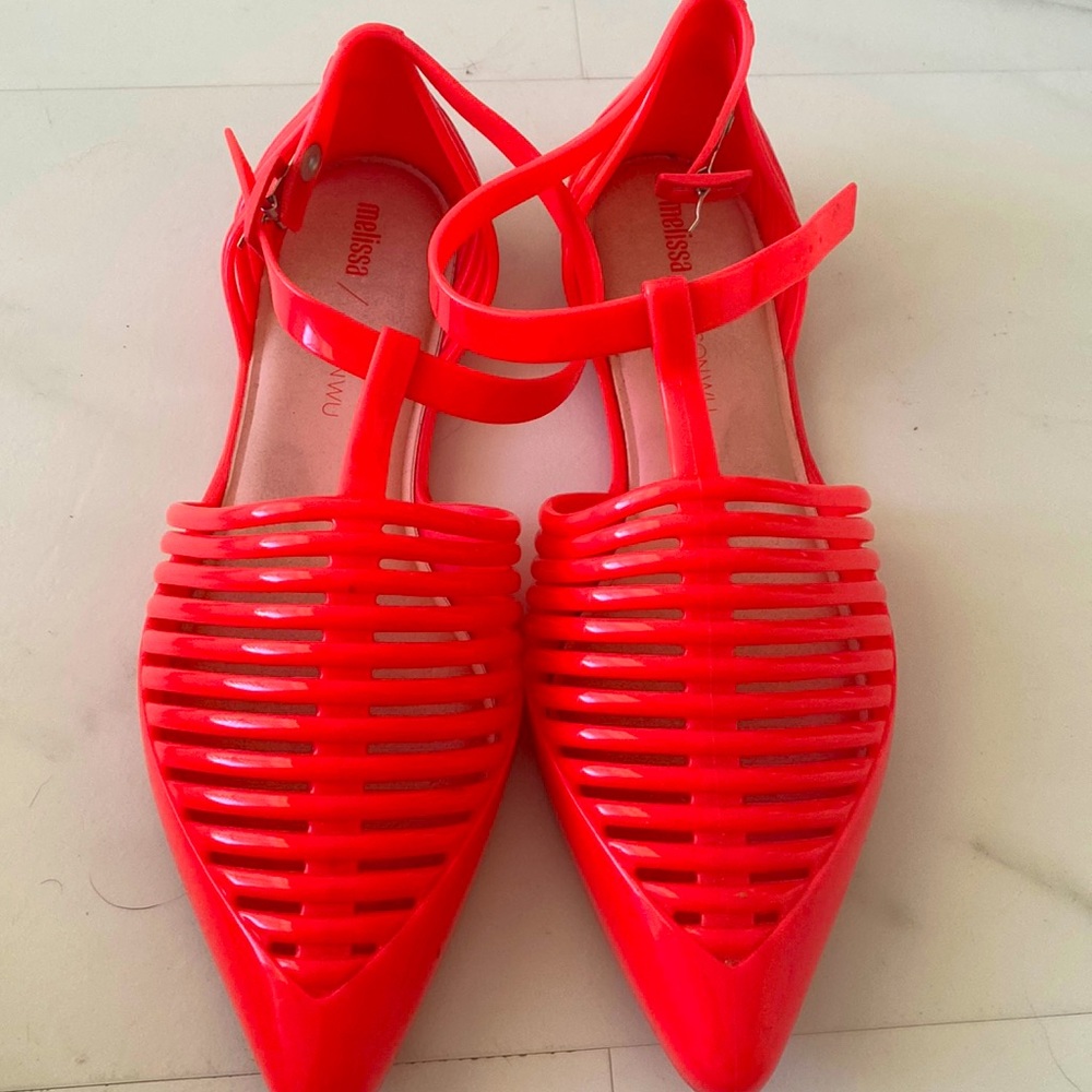 MELISSA AND JASON WU NEON PINK FLATS!! Absolutely amazing!!!
